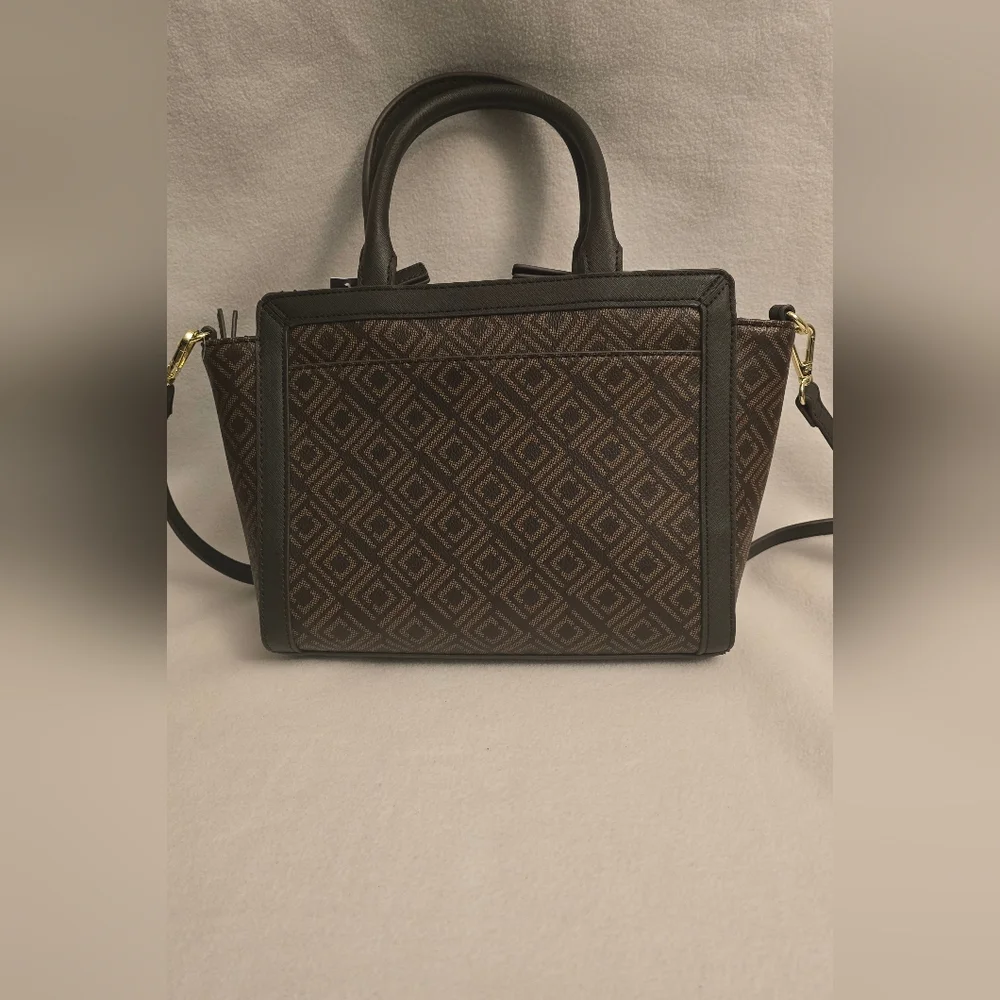 Liz Claiborne Brown Tuxedo Mini Tote Bag